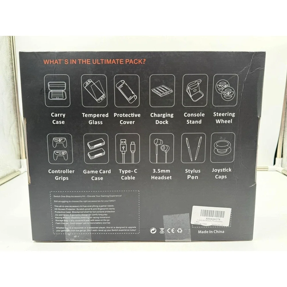 Larstylee 17 In 1 Switch 2 Accessories Bundle Carrying Case, Screen Protector,